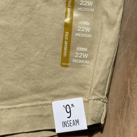 Lee Bermuda safari tan short mid rise soft premium stretch fabric 22W - Picture 6 of 15